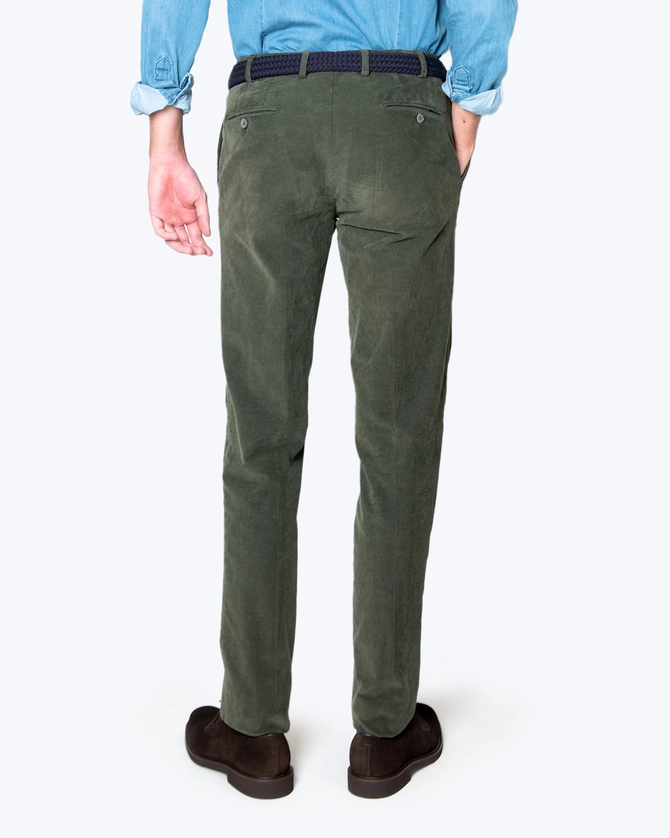 PANTALÓN CHINO DE PANA VERDE SANTANIELLO