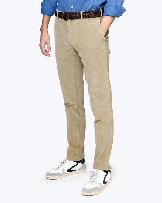 PANTALÓN CHINO DE PANA BEIGE SANTANIELLO