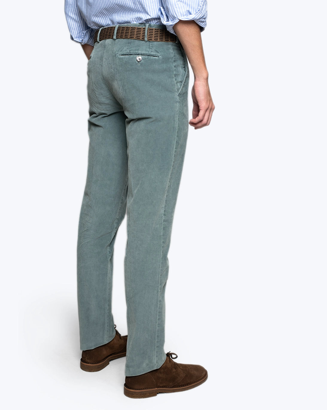 PANTALÓN CHINO DE PANA AZUL GRISÁCEO SANTANIELLO