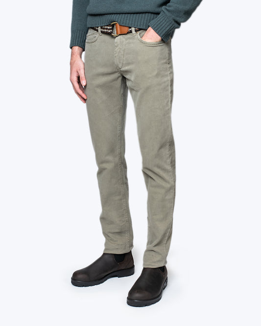 PANTALÓN 5 BOLSILLOS VERDE RE-HASH