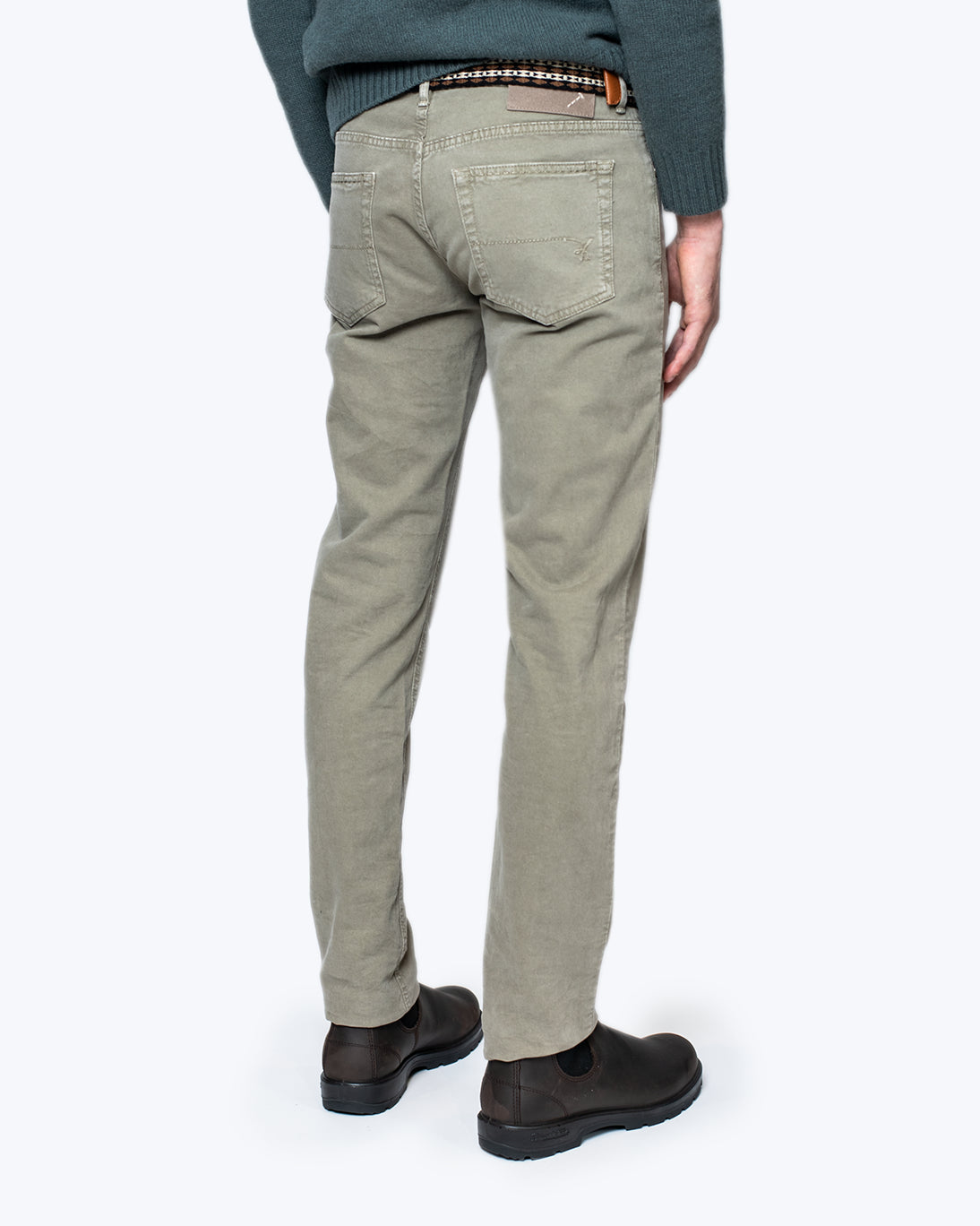 PANTALÓN 5 BOLSILLOS VERDE RE-HASH