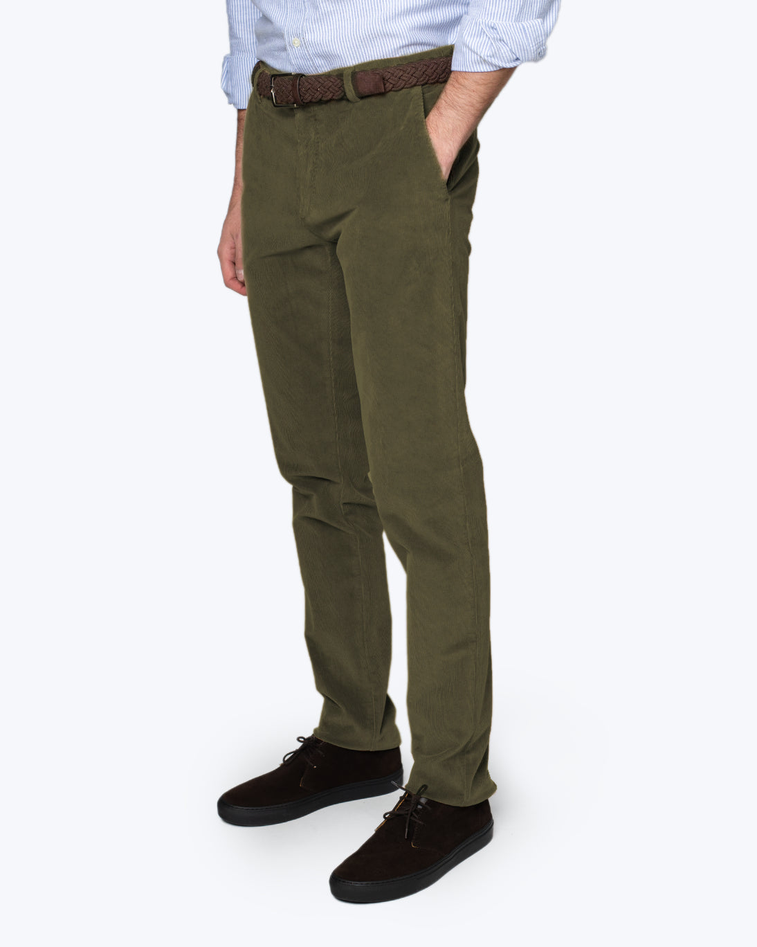 PANTALÓN CHINO DE PANA VERDE FEDERICO SLIM GTA
