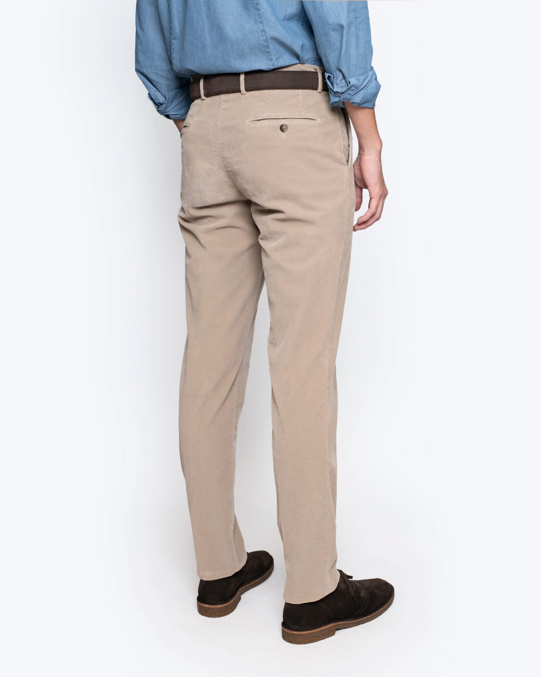 PANTALÓN CHINO DE PANA CON PINZA BEIGE L.B.M. 1911