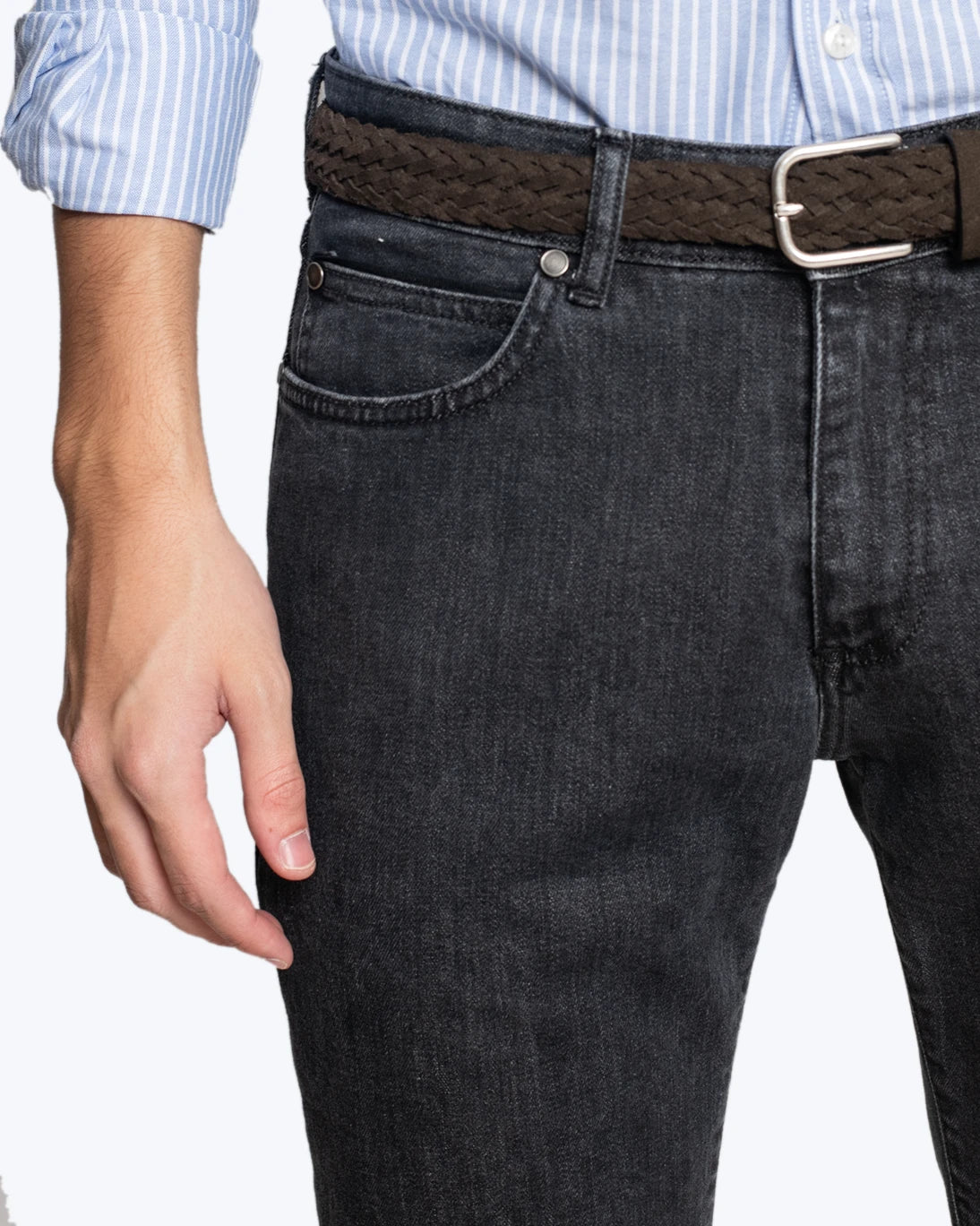 PANTALÓN VAQUERO GRIS OSCURO TWAY