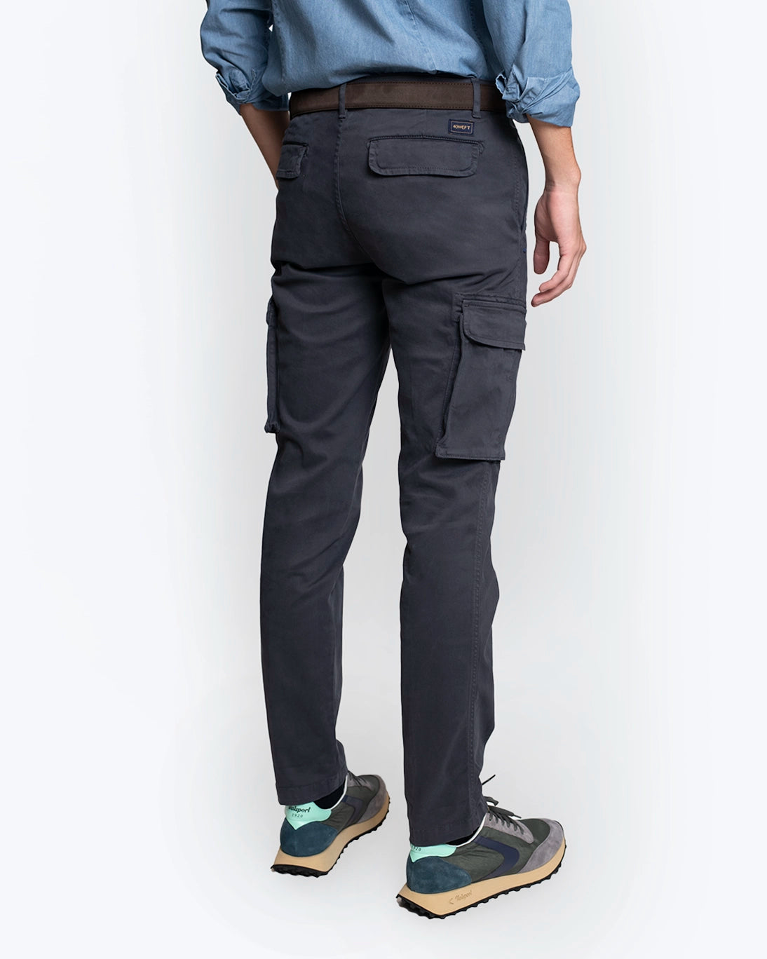 PANTALÓN CHINO CARGO AZUL 40WEFT