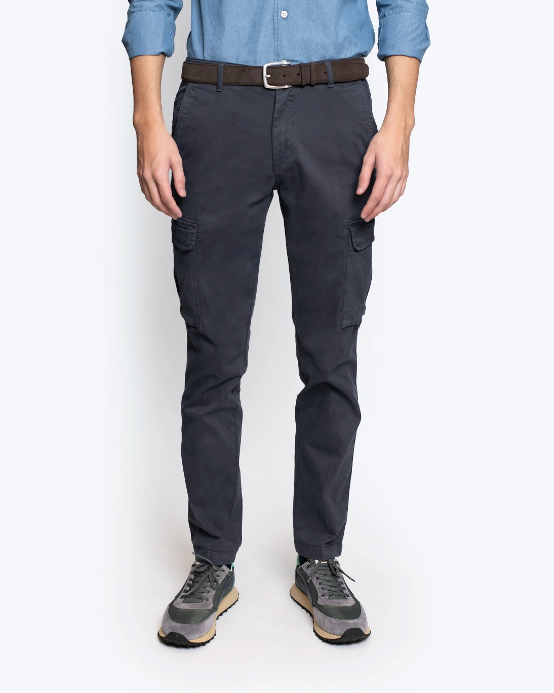 PANTALÓN CHINO CARGO AZUL 40WEFT