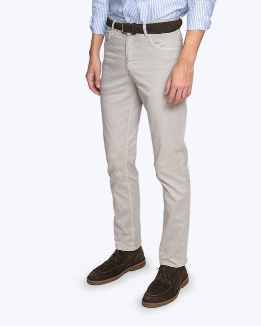 PANTALÓN 5 BOLSILLOS GRIS CLARO 40WEFT