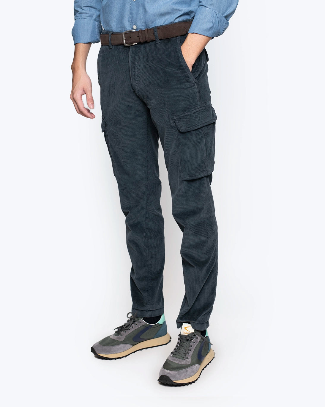 PANTALÓN CHINO CARGO DE PANA 40WEFT