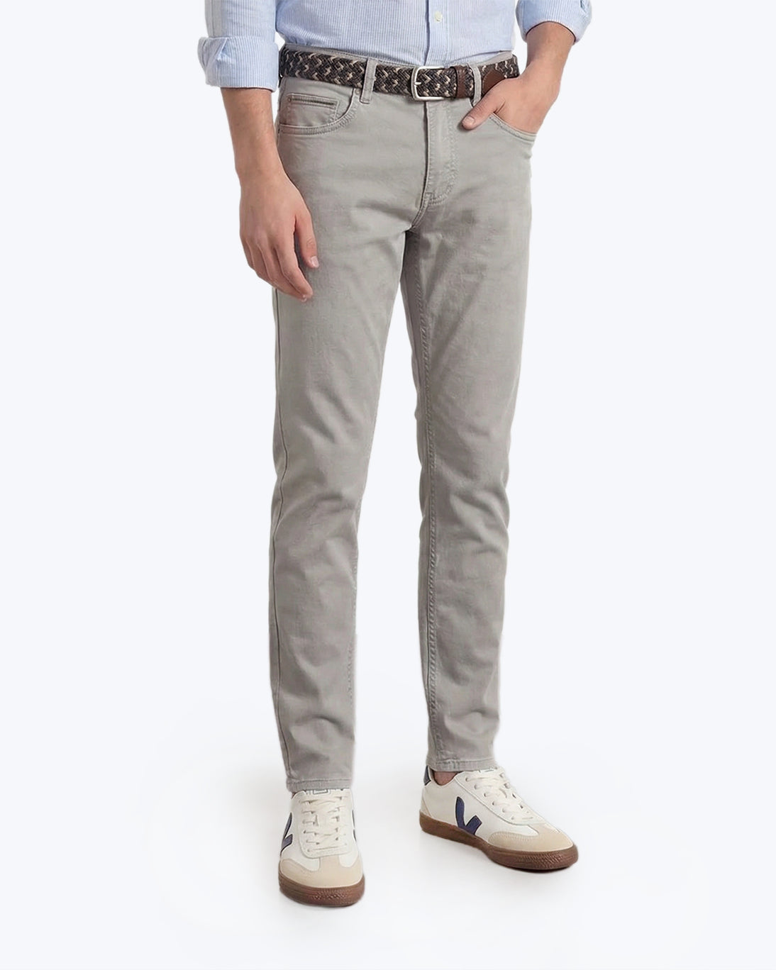 PANTALÓN DE 5 BOLSILLOS GRIS TWAY