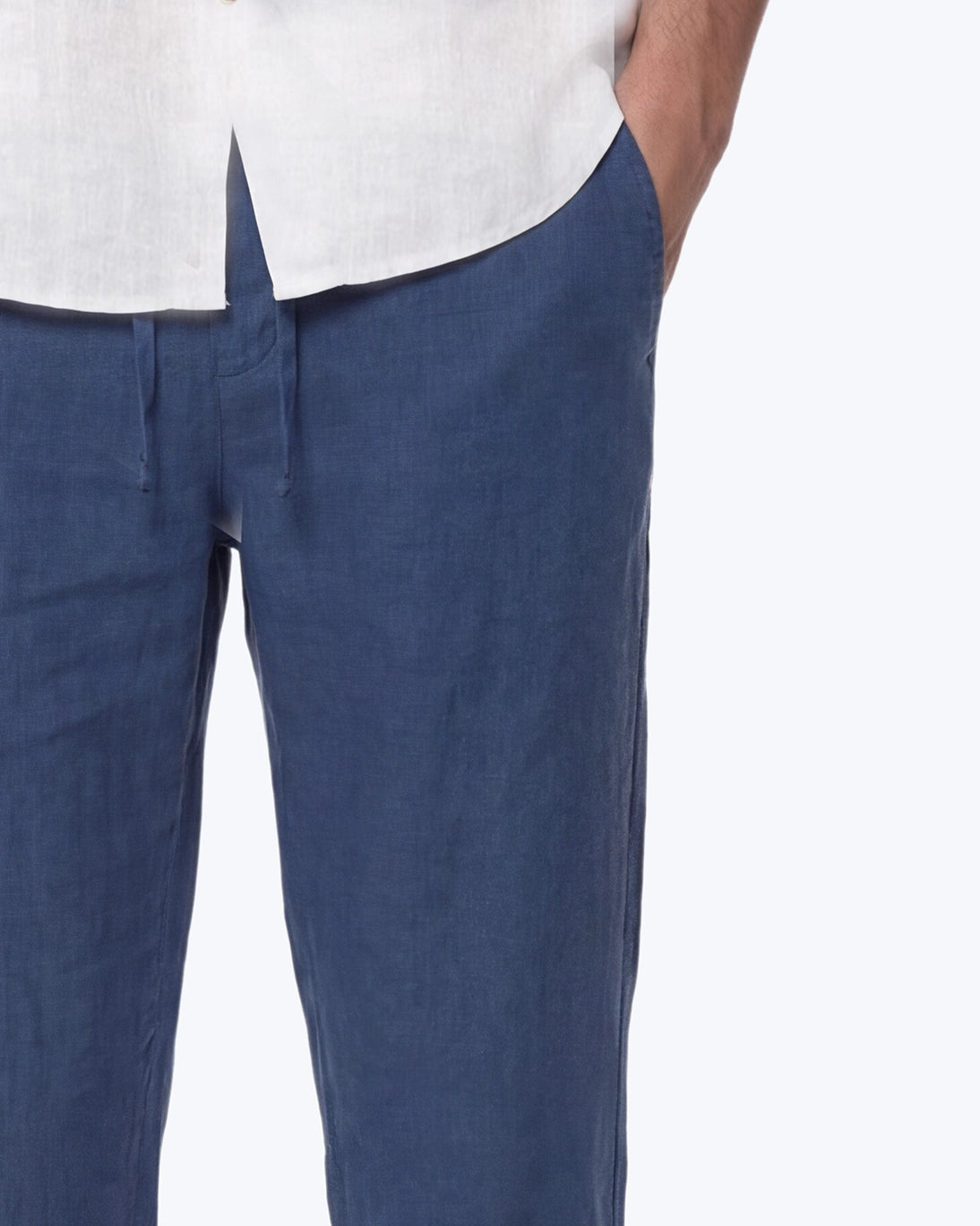 PANTALÓN CHINO DE LINO AZUL HARTFORD