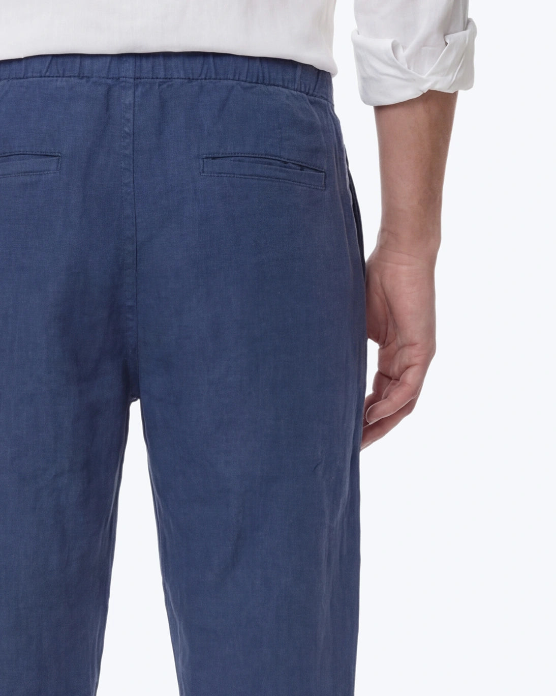 PANTALÓN CHINO DE LINO AZUL HARTFORD