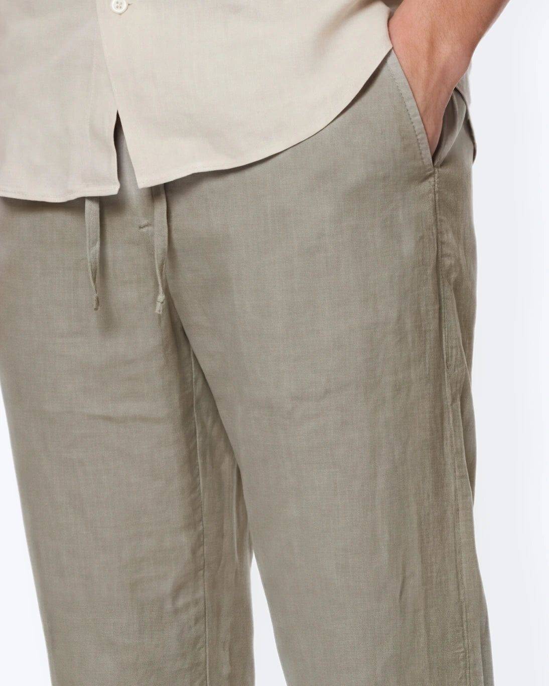 PANTALÓN CHINO DE LINO PIEDRA HARTFORD