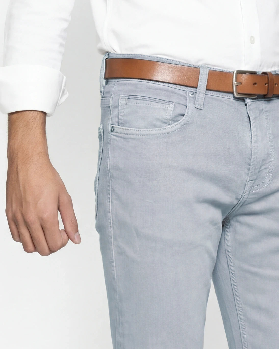 PANTALÓN 5 BOLSILLOS AZUL GRISÁCEO ARNE PIPE MAC JEANS