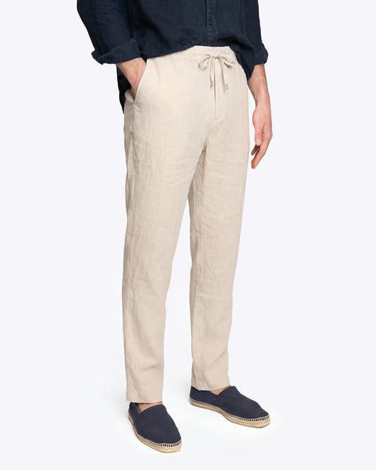 PANTALÓN CHINO DE LINO HUESO HARTFORD