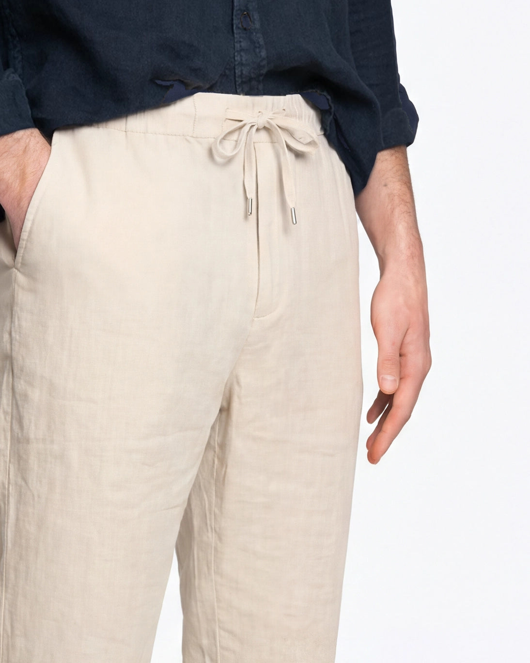 PANTALÓN CHINO DE LINO HUESO HARTFORD