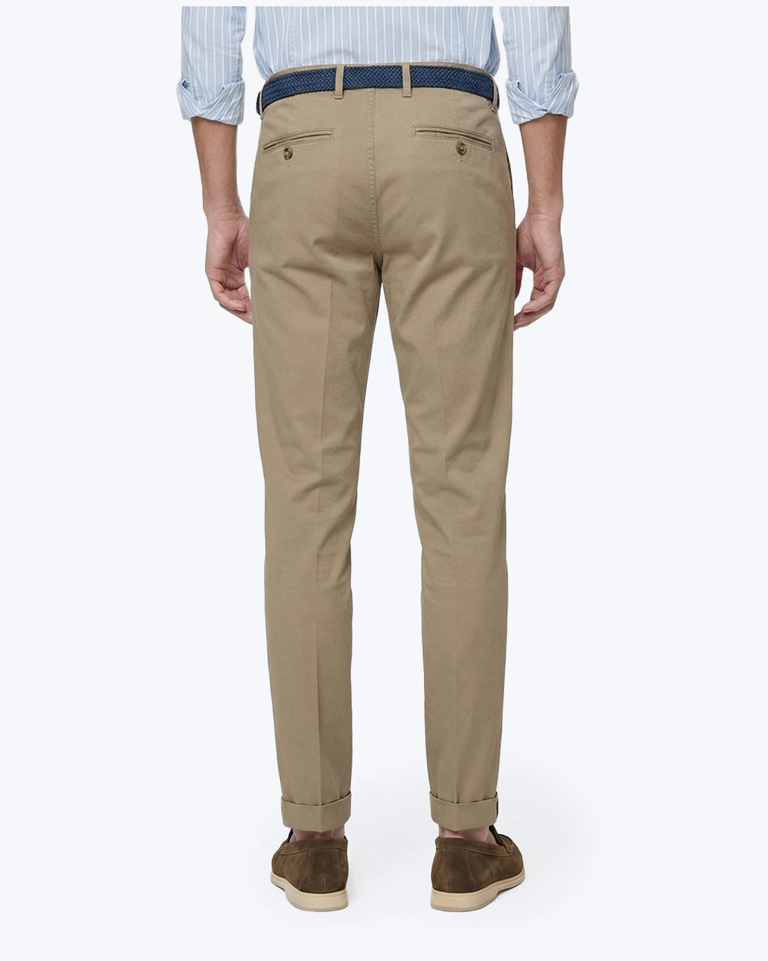 PANTALÓN CHINO CON VUELTA CAMEL SEVENTY