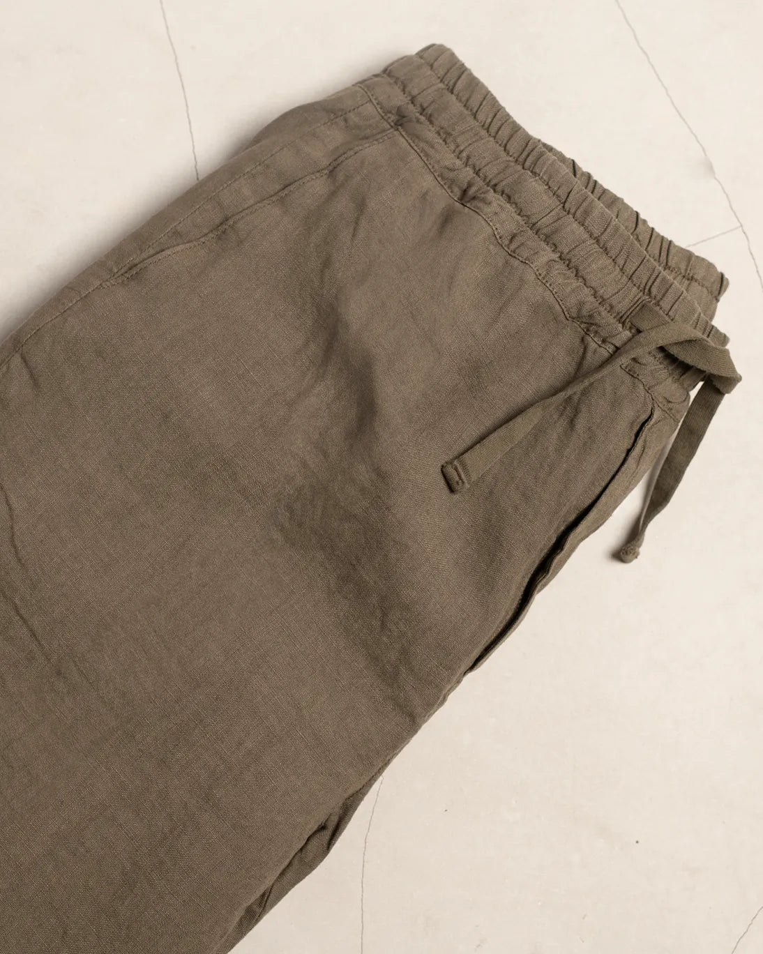 PANTALÓN CHINO DE LINO VERDE KAKI ALTEA