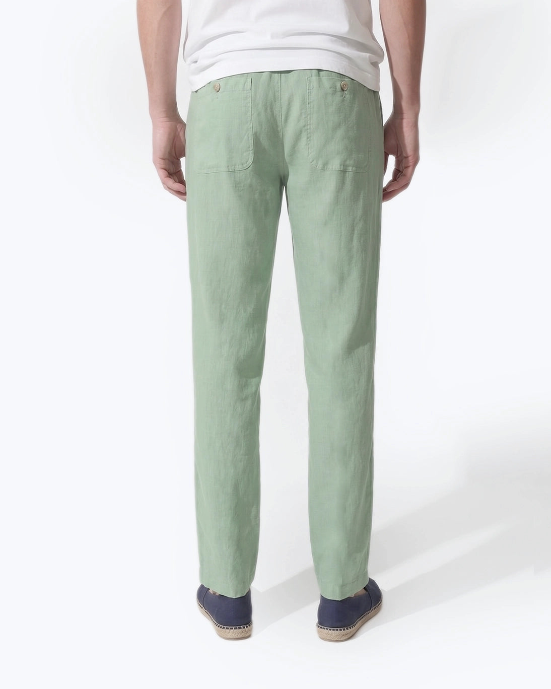 PANTALÓN CHINO DE LINO VERDE ALTEA