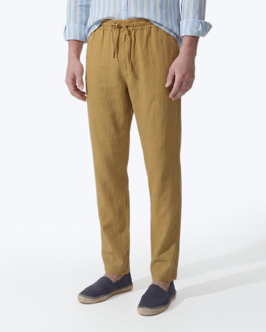 PANTALÓN CHINO DE LINO MOSTAZA ALTEA