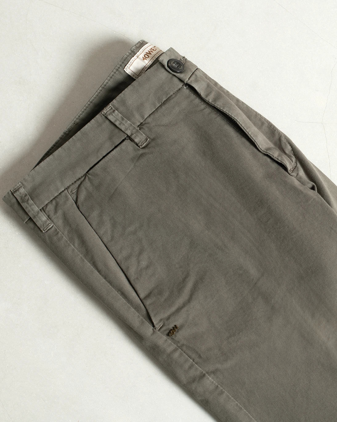 PANTALÓN CHINO GABARDINA VERDE OSCURO 40WEFT