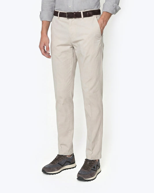 PANTALÓN CHINO GABARDINA BEIGE CLARO 40WEFT