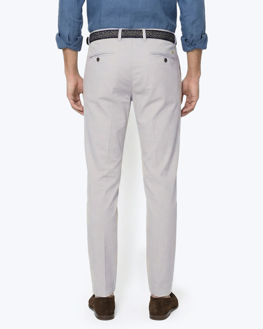 PANTALÓN CHINO GABARDINA GRIS CLARO 40WEFT