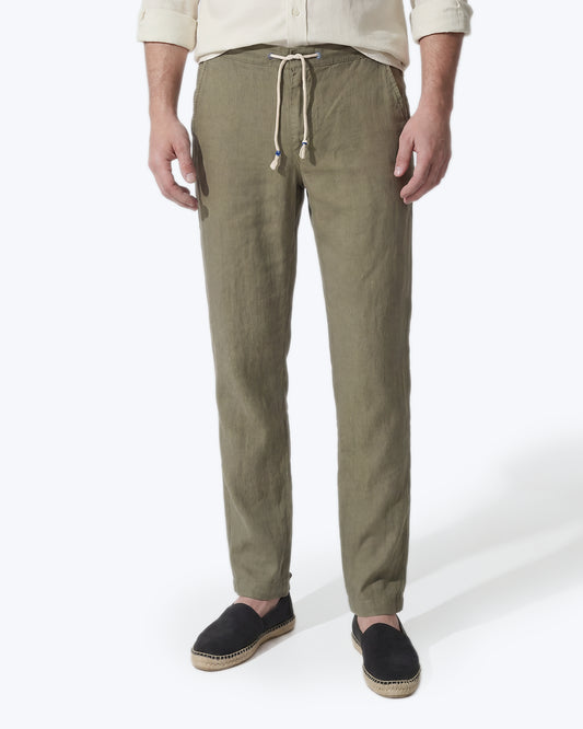 PANTALÓN CHINO DE LINO VERDE NORTH SAILS