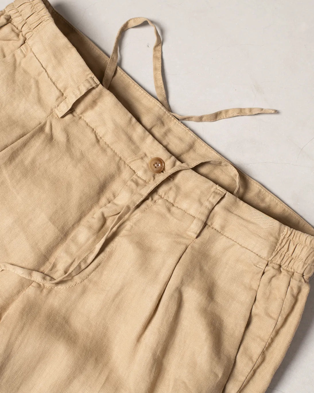 PANTALÓN DE LINO TOSTADO JOGGER AT.P.CO
