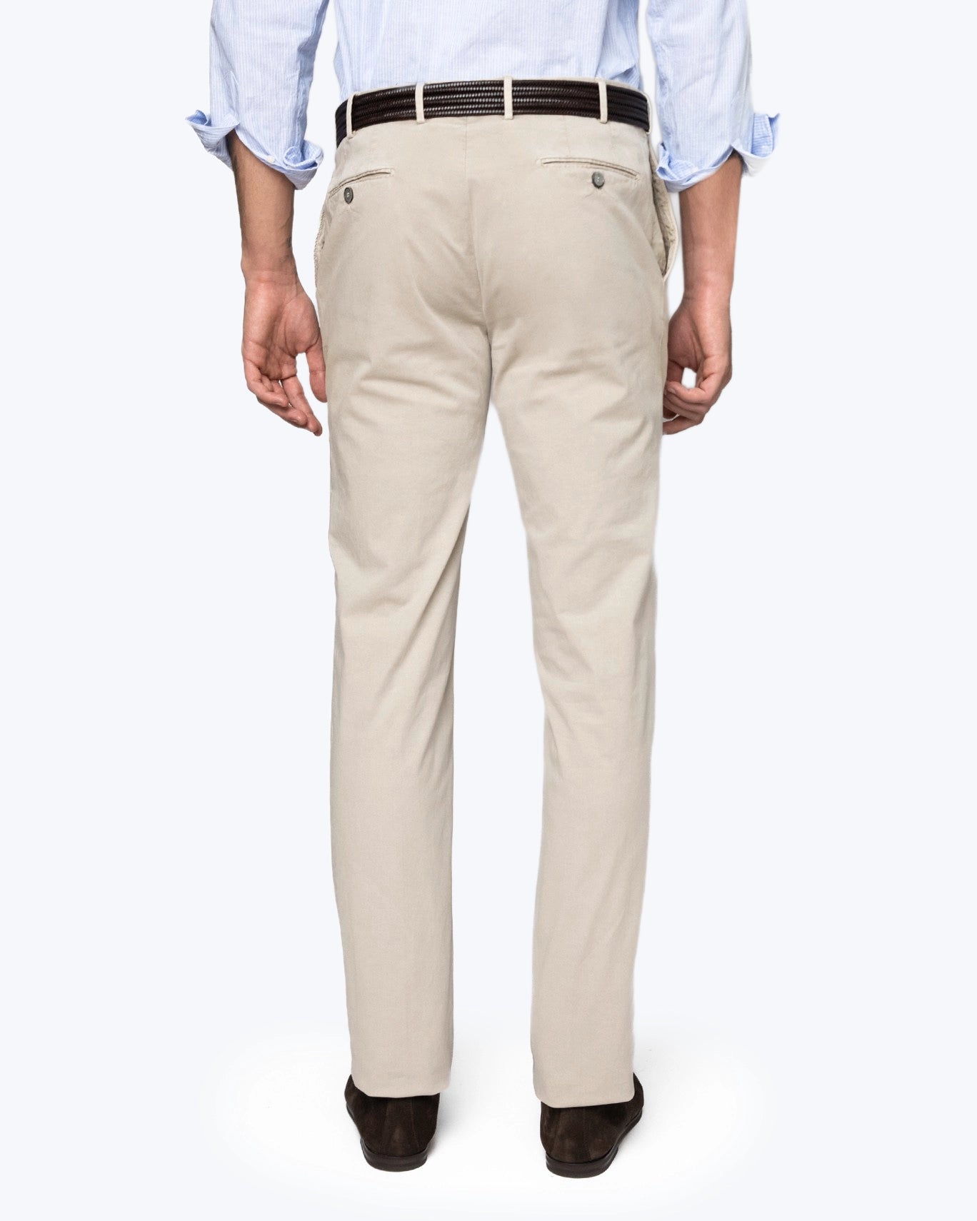PANTALÓN CHINO GABARDINA GRIS CLARO SANTANIELLO
