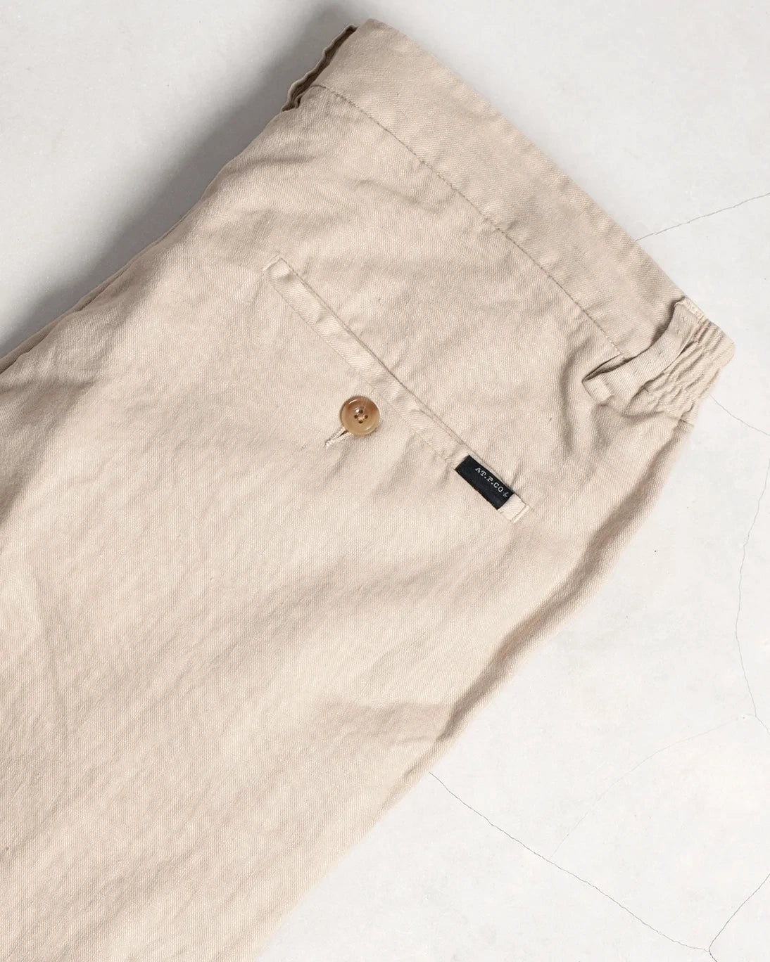 PANTALÓN DE LINO BEIGE JOGGER AT.P.CO