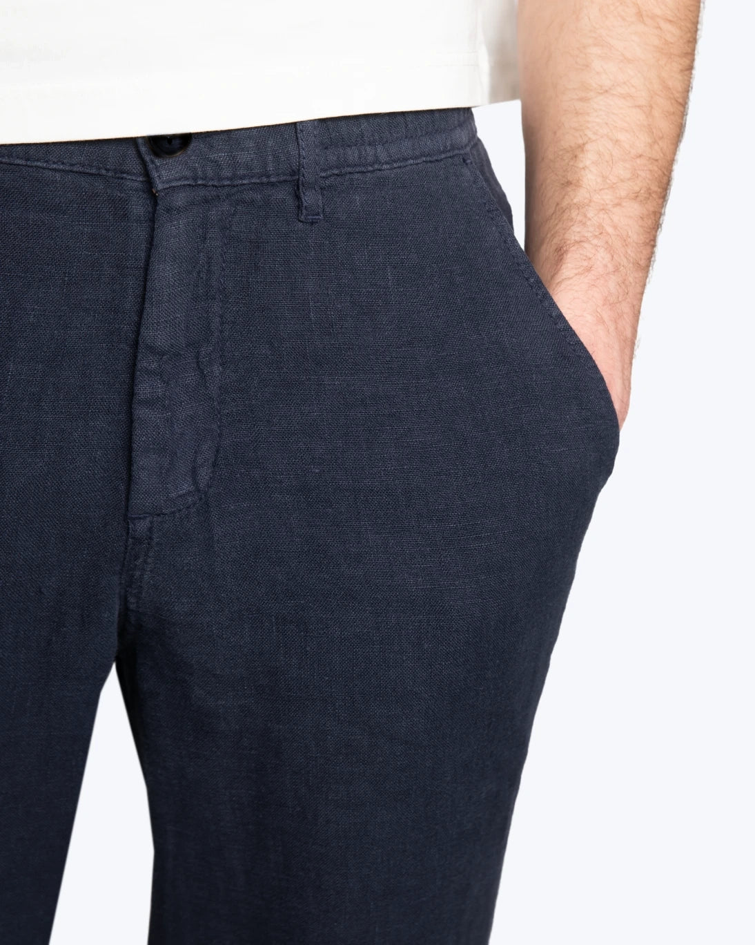 PANTALÓN CHINO DE LINO AZUL CALA 1789