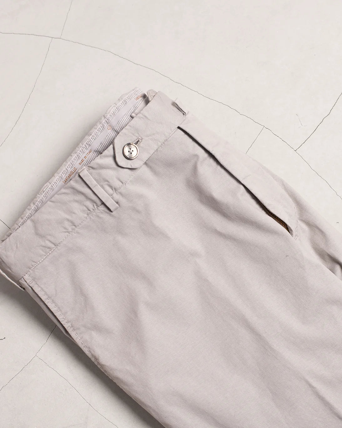 PANTALÓN CHINO GABARDINA GRIS SANTANIELLO