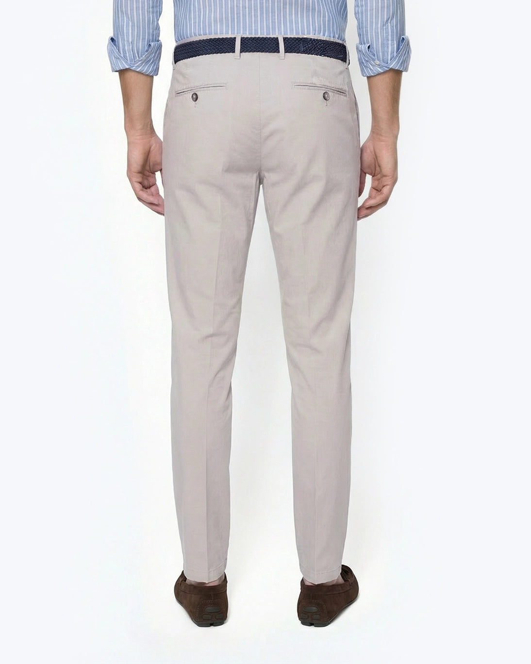 PANTALÓN CHINO GABARDINA GRIS SANTANIELLO