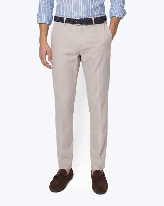 PANTALÓN CHINO GABARDINA GRIS SANTANIELLO
