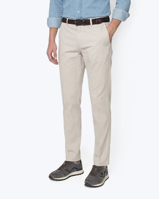 PANTALÓN CHINO GRIS CLARO SLIM FIT BOMBOOGIE