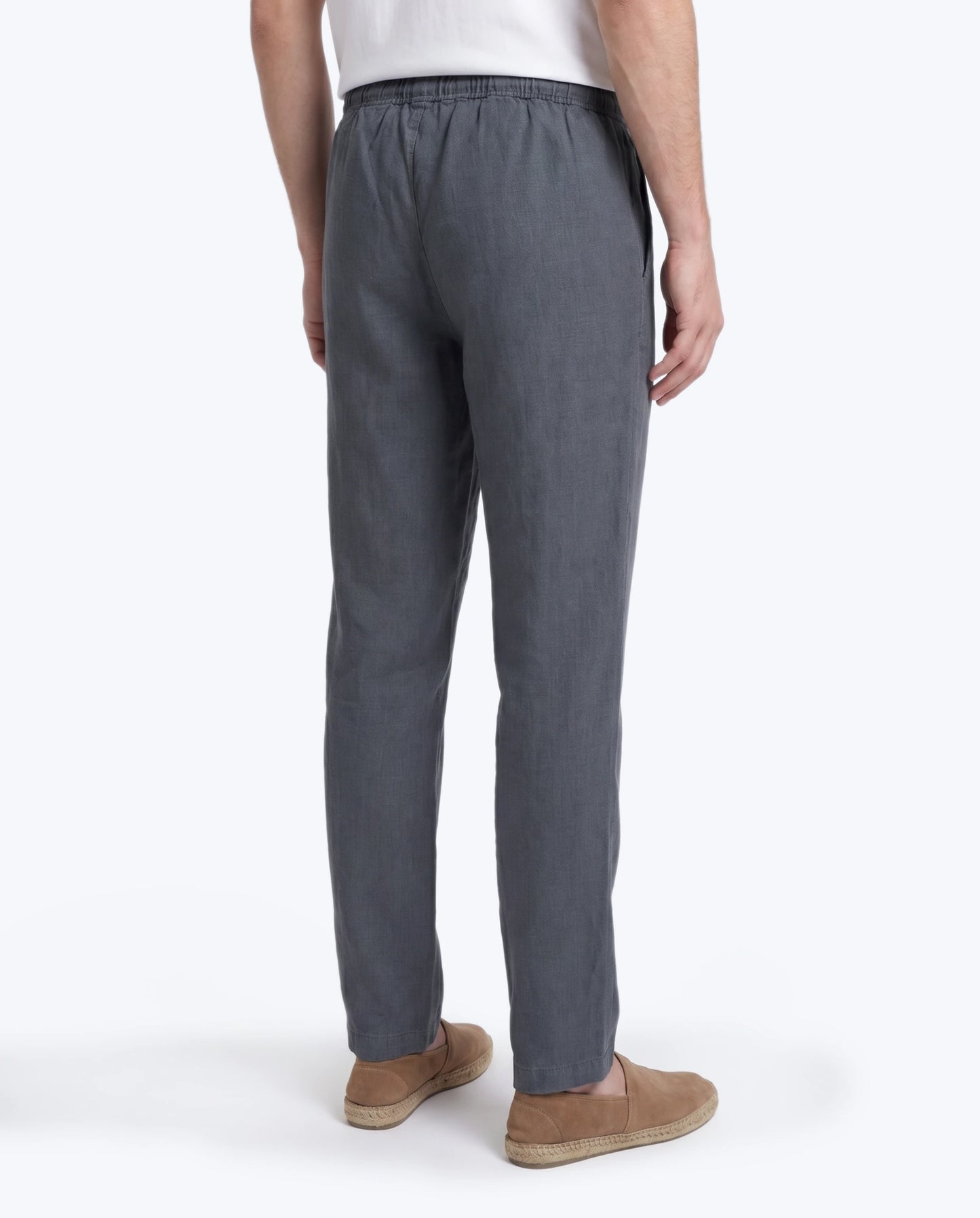 PANTALÓN DE LINO AZUL GRISÁCEO TWAY