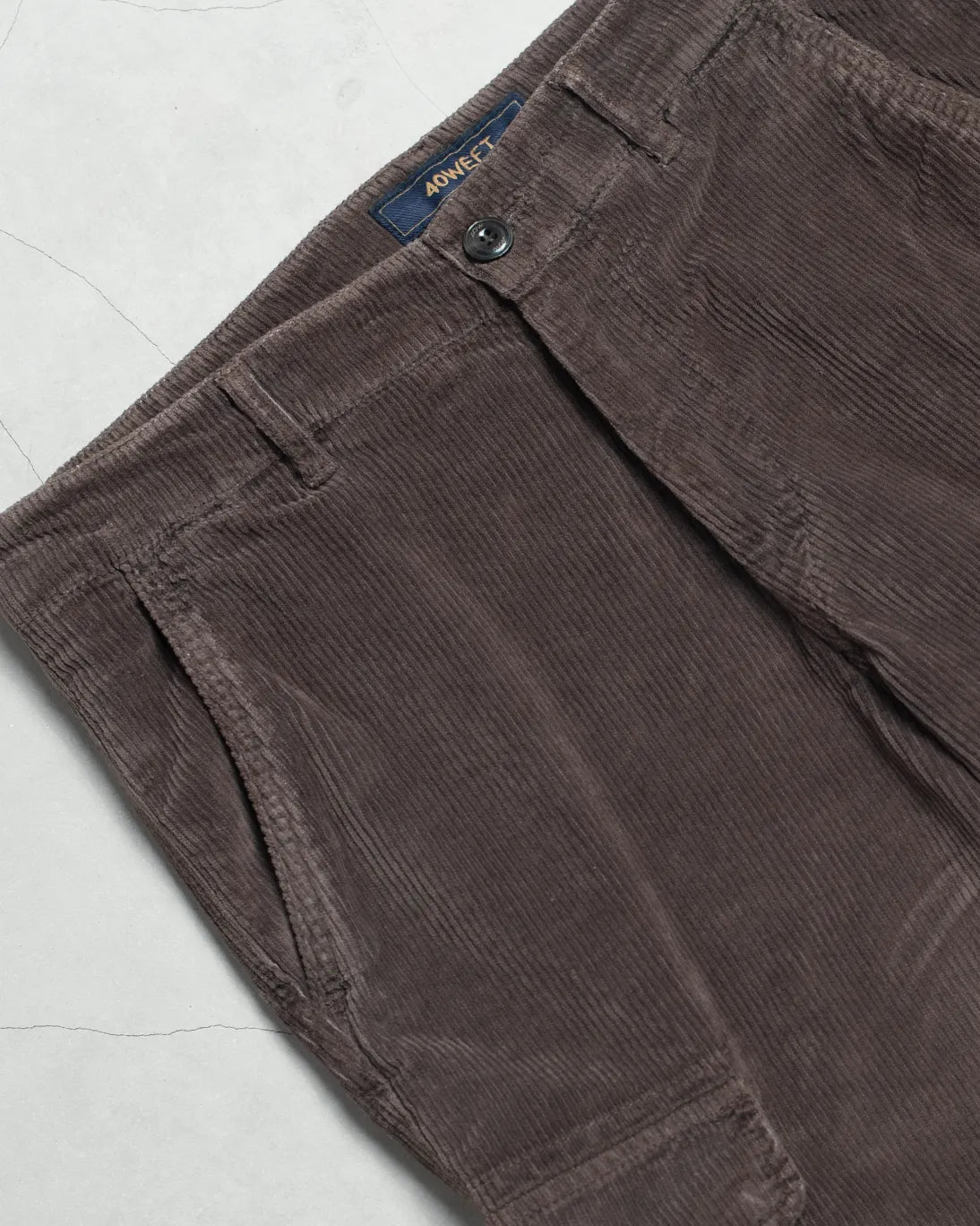 PANTALÓN CARGO DE PANA MARRÓN 40WEFT
