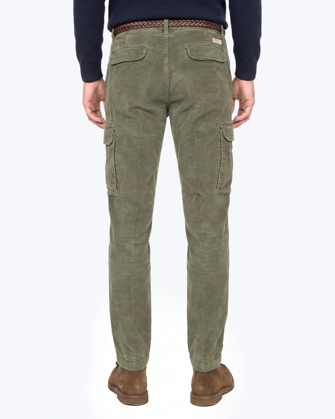 PANTALÓN CARGO DE PANA VERDE 40WEFT