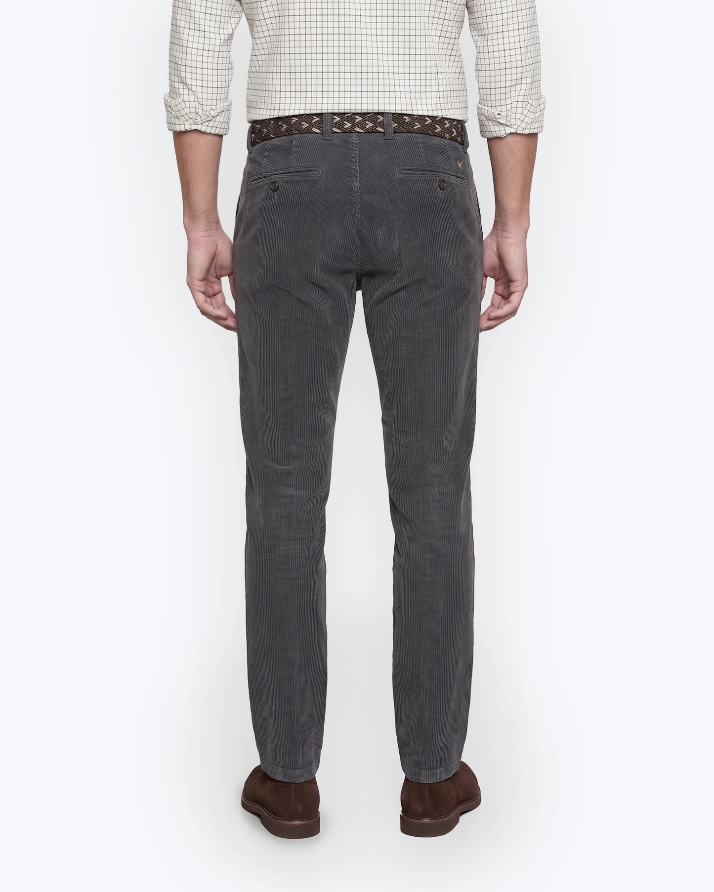 PANTALÓN CHINO DE PANA GRUESA GRIS TWAY