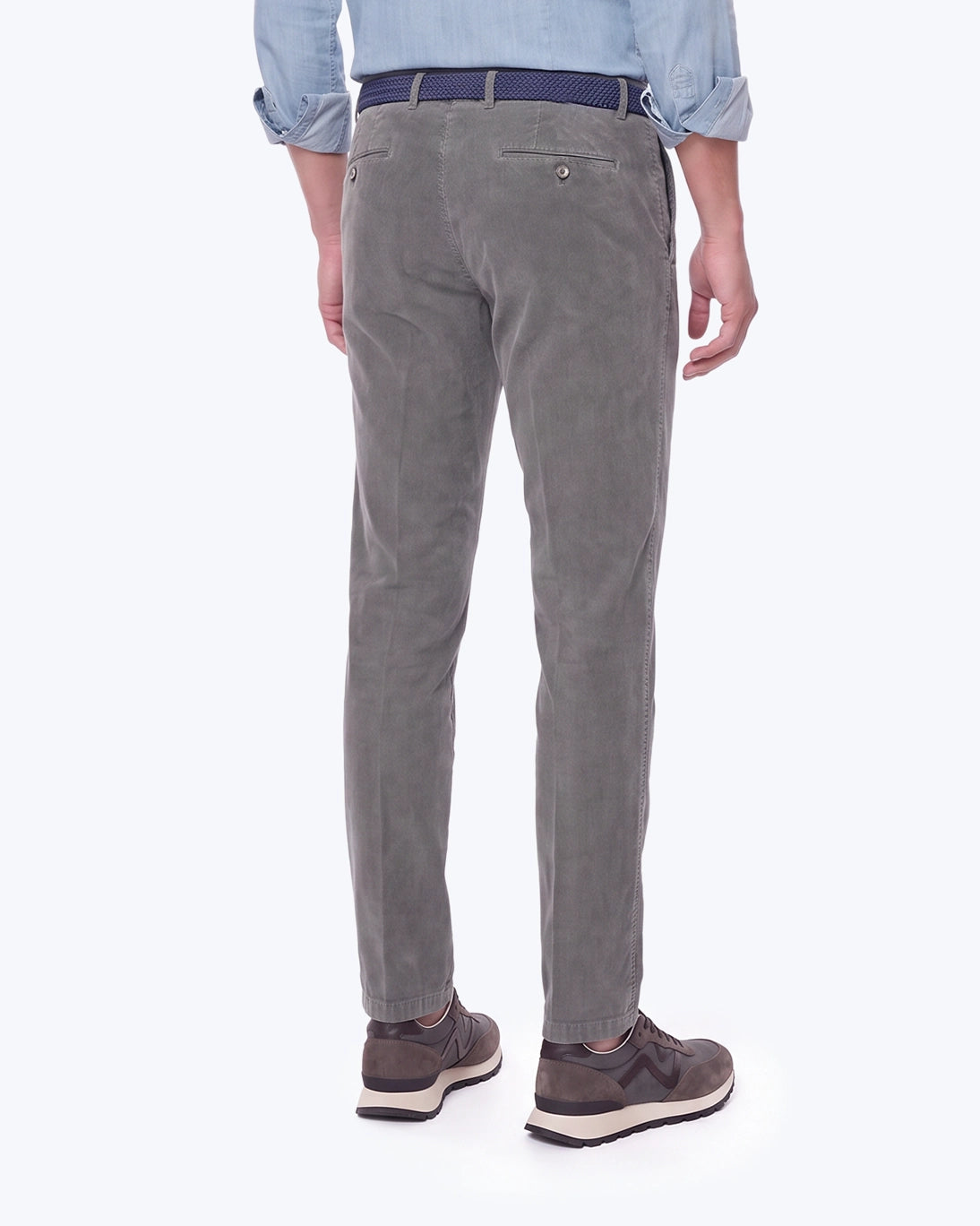 PANTALÓN CHINO DE PANA GRIS SANTANIELLO