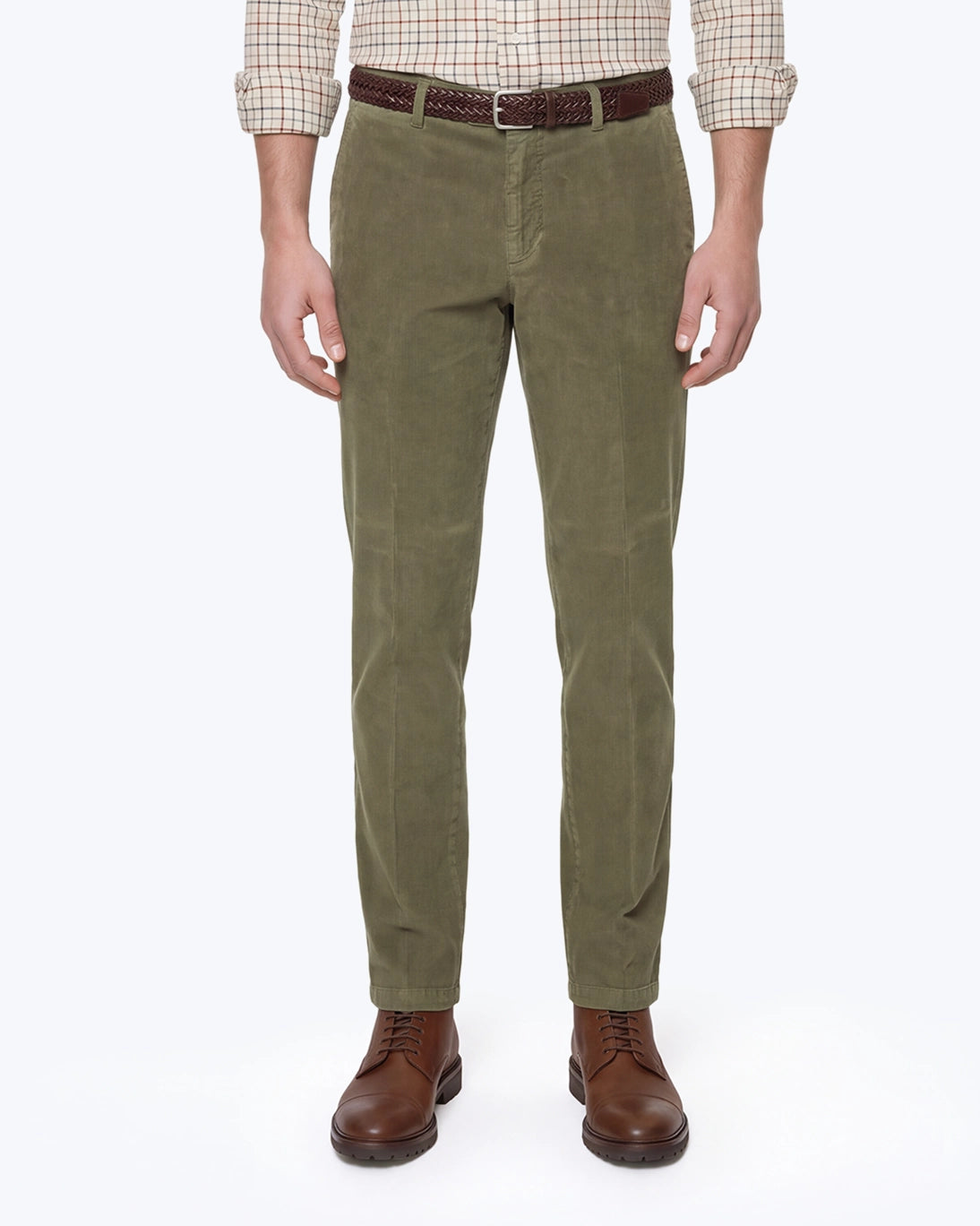PANTALÓN CHINO DE PANA VERDE SANTANIELLO