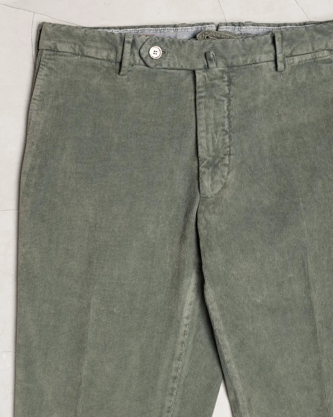 PANTALÓN CHINO DE PANA VERDE PETRÓLEO SANTANIELLO