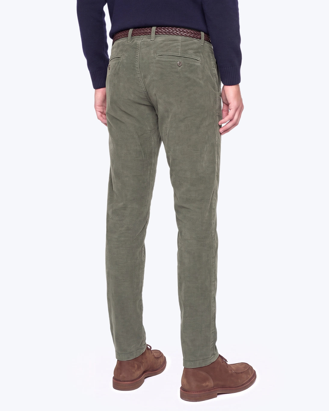 PANTALÓN CHINO DE PANA VERDE PETRÓLEO SANTANIELLO