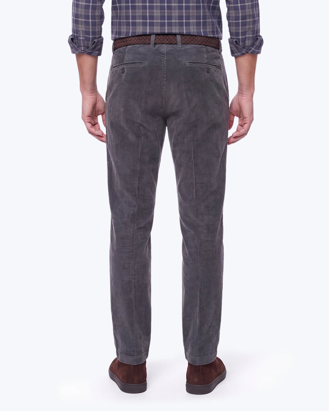 PANTALÓN CHINO DE PANA GRIS CON CORDÓN AT.P.CO
