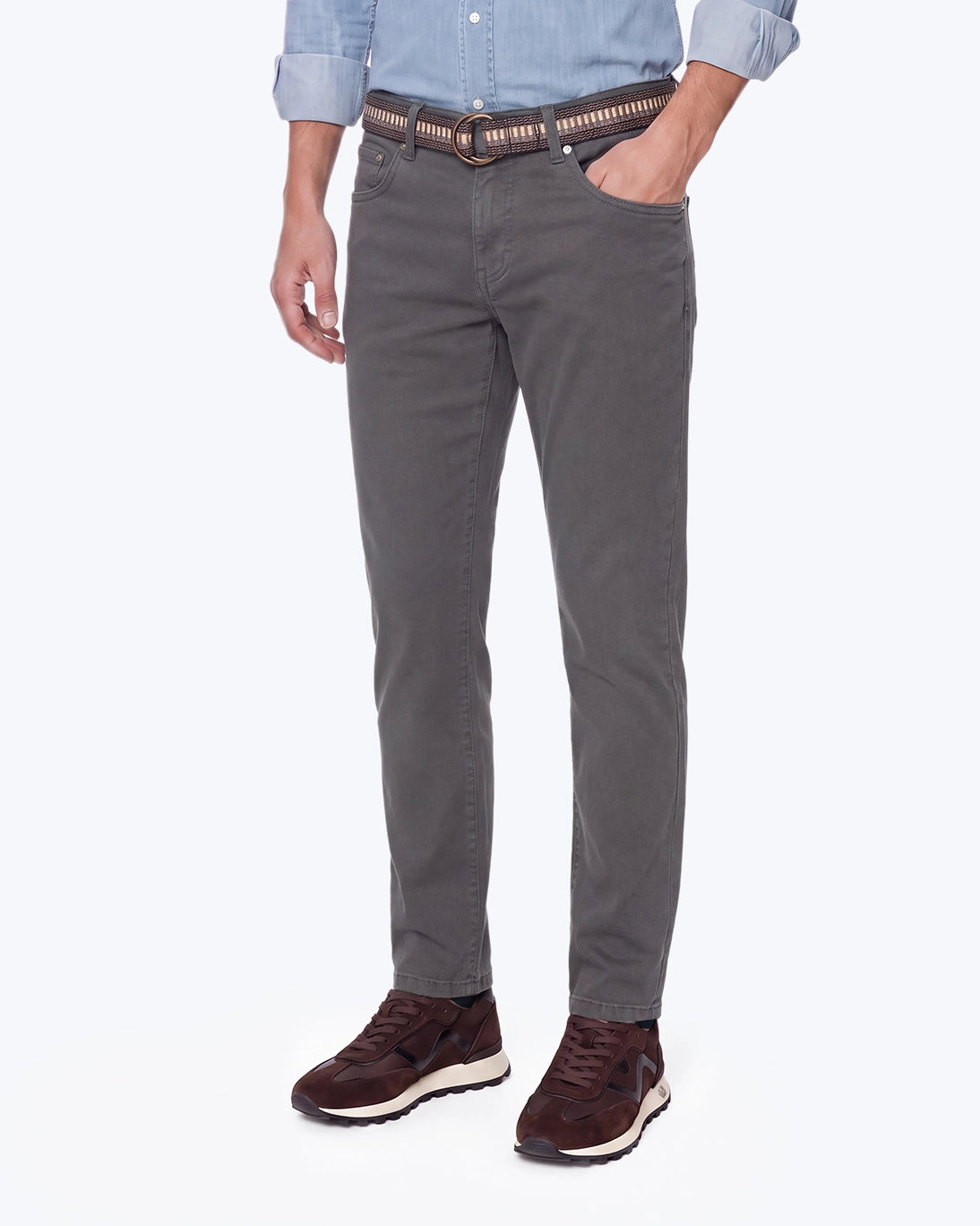 PANTALÓN 5 BOLSILLOS GRIS OSCURO TWAY