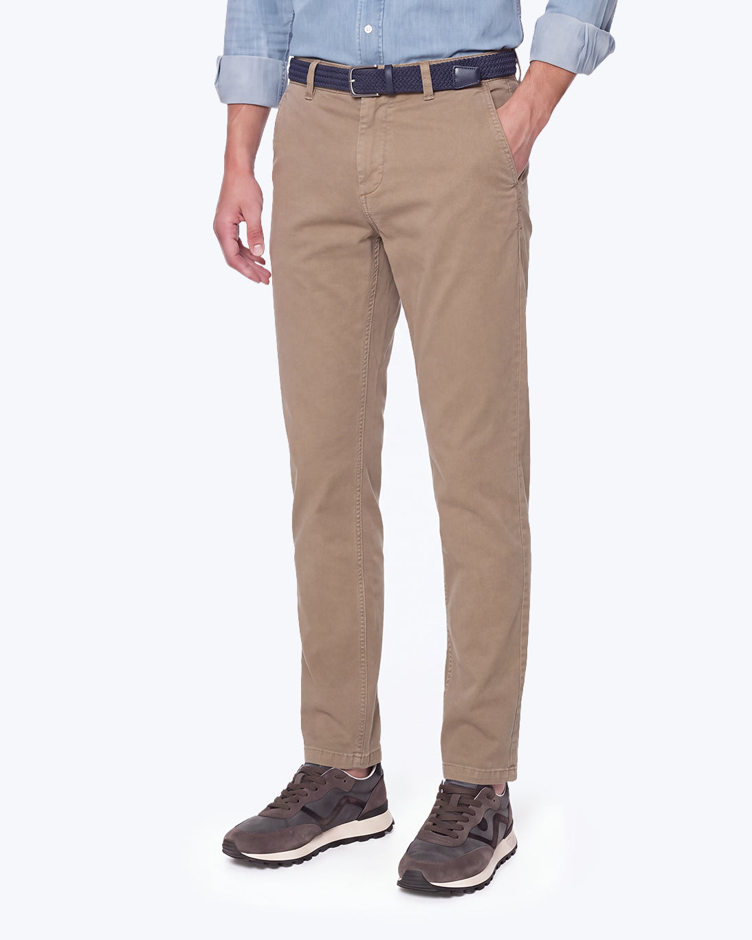 PANTALÓN CHINO ELÁSTICO ETHIWIN MARRÓN ECOALF