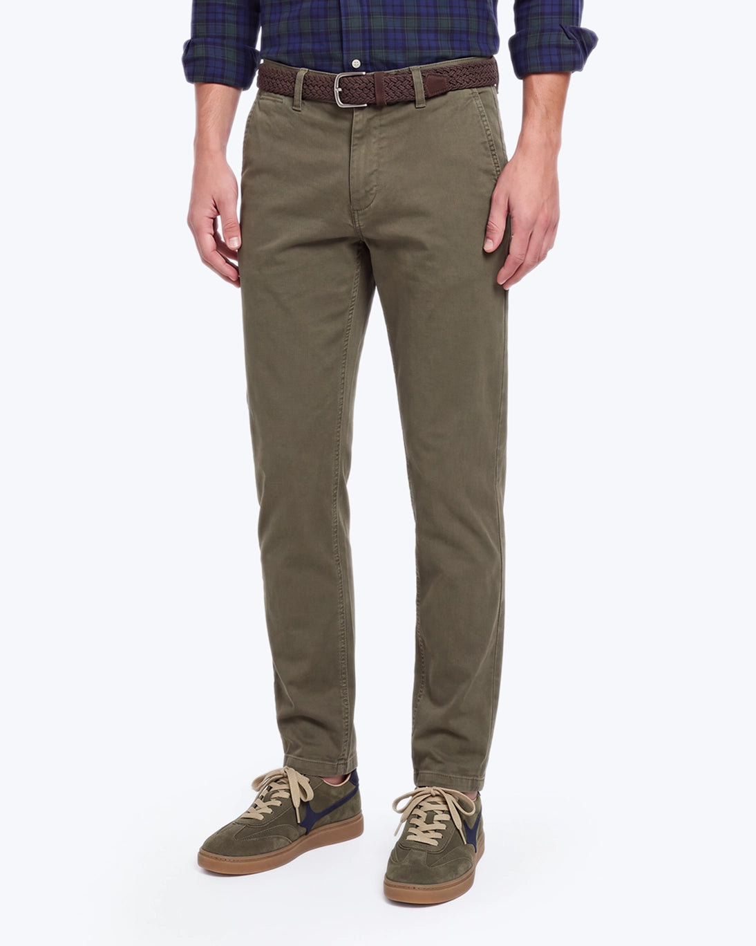 PANTALÓN CHINO ELÁSTICO ETHIWIN OLIVA ECOALF