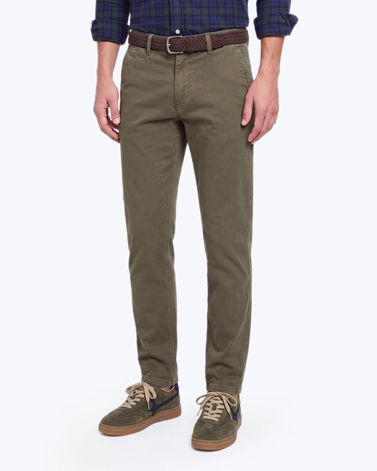 PANTALÓN CHINO ELÁSTICO ETHIWIN OLIVA ECOALF