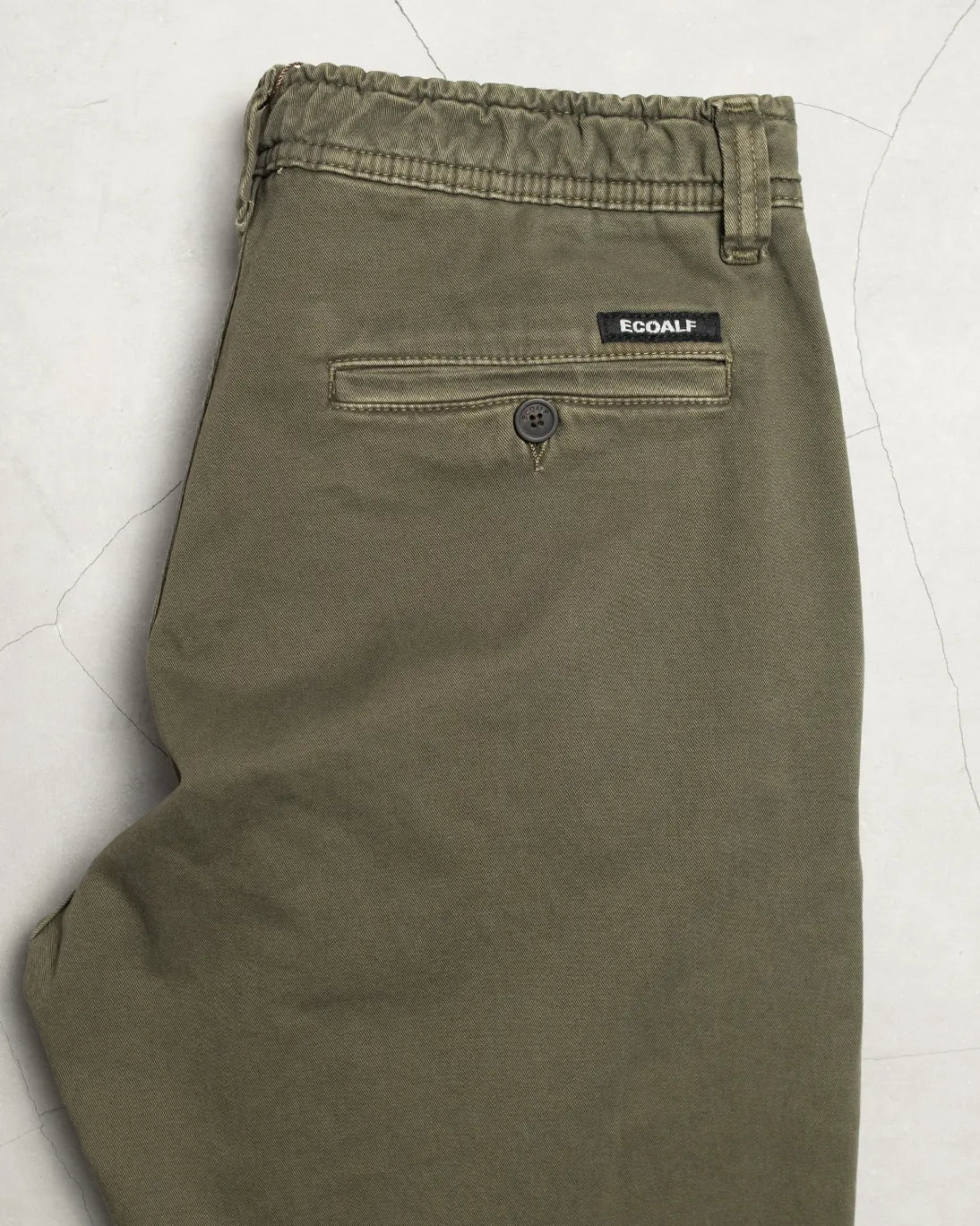 PANTALÓN CHINO ELÁSTICO ETHIWIN OLIVA ECOALF