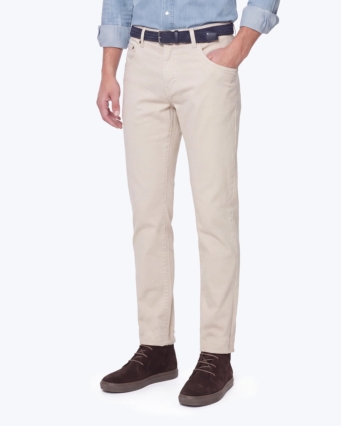 PANTALÓN 5 BOLSILLOS CREMA TWAY